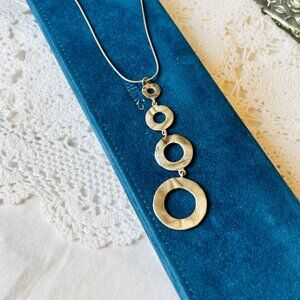 Birks Sterling Silver Statement Necklace with Graduated Circles